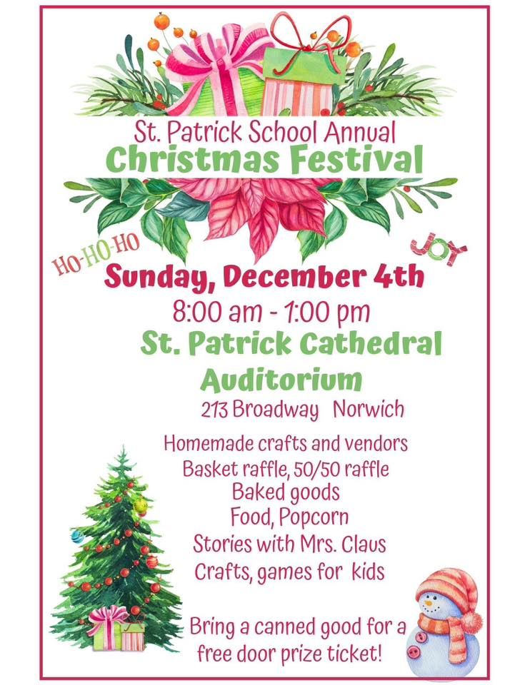 St. patrick school annual christmas festival St. Patrick School Annual Christmas Festival | Cathedral of Saint Patrick (Norwich, Connecticut