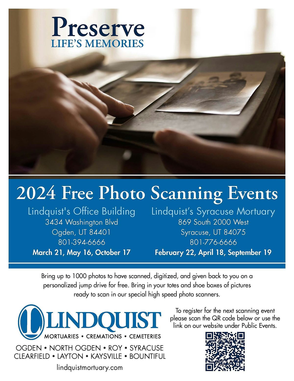 Aaron's Mortuary & Crematory FREE Photo Scanning Event