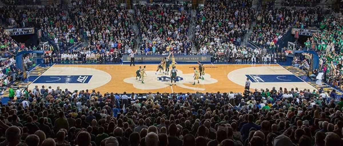 Duke Blue Devils at Notre Dame Fighting Irish Mens Basketball at Purcell Pavilion at the Joyce Center