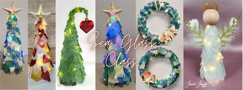 Sea glass tree or wreath workshop at Moonstone Art Studio