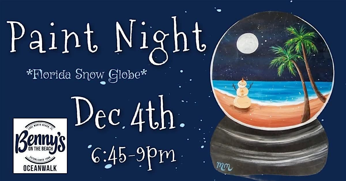 Florida Snowglobe Wood Cut Out Paint Night