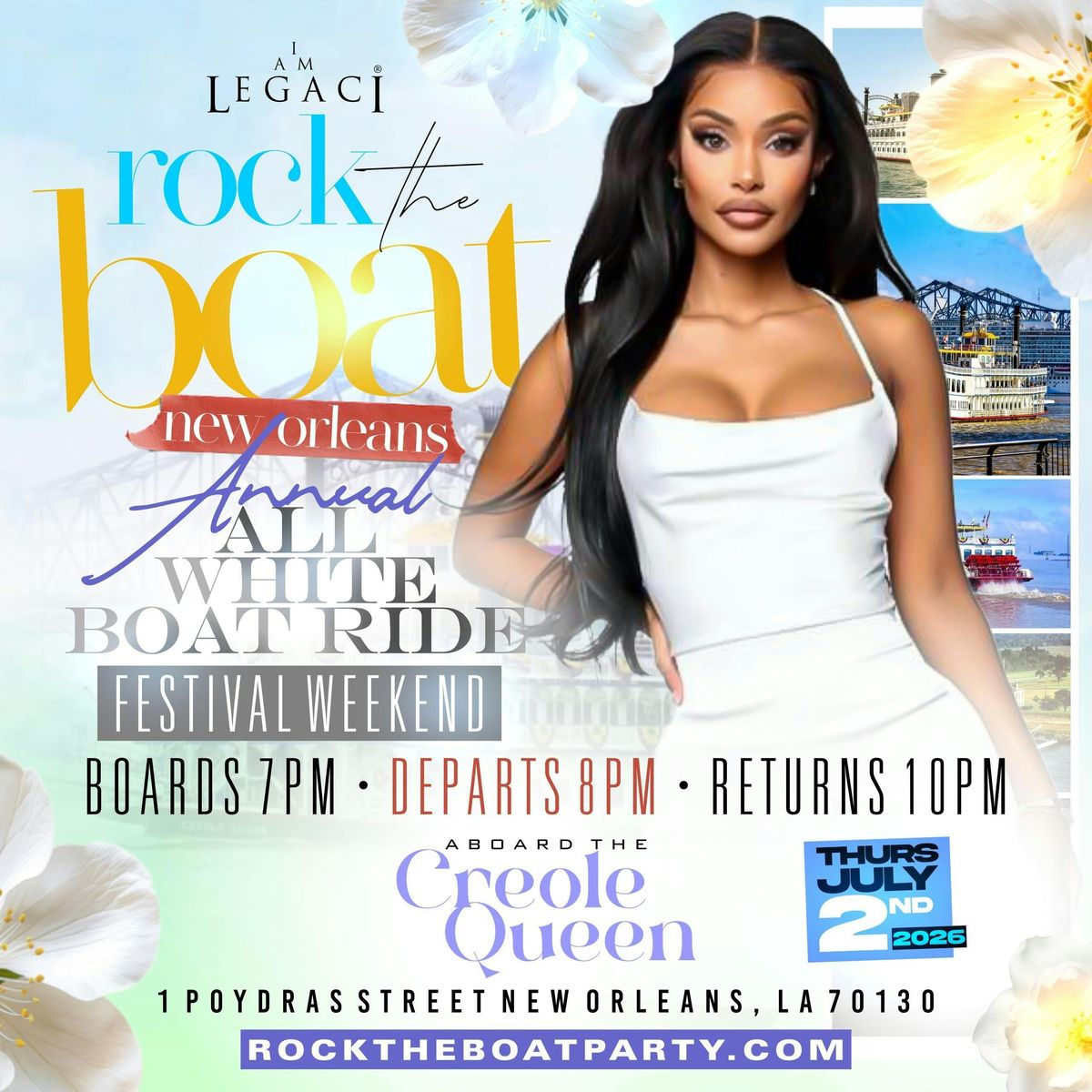ROCK THE BOAT ANNUAL ALL WHITE BOAT RIDE PARTY BIG FESTIVAL WEEKEND 2026