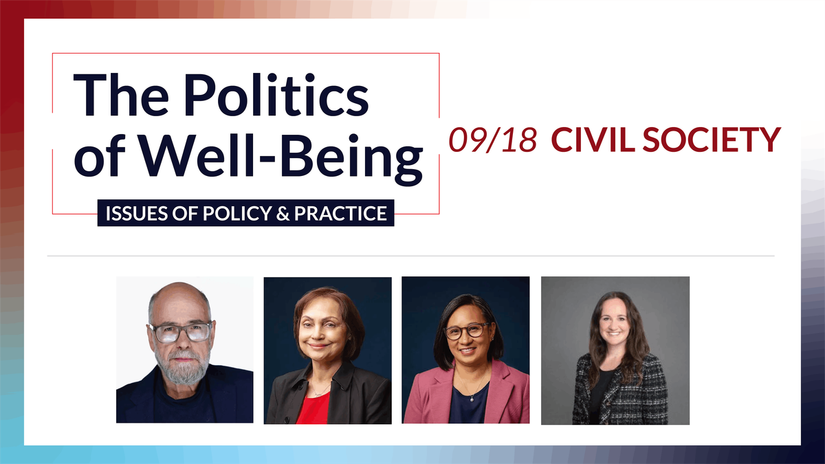 Civil Society and Well-Being: Issues of Policy and Practice