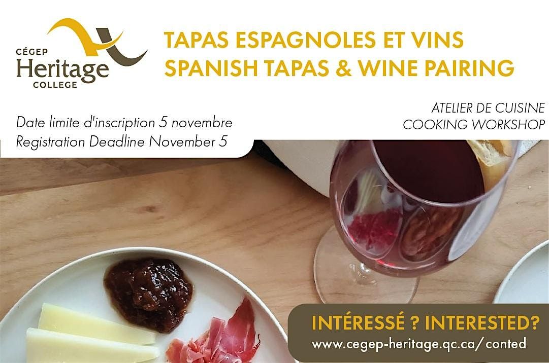 Atelier culinaire - Tapas espagnoles et vins | Spanish Tapas & Wine Pairin