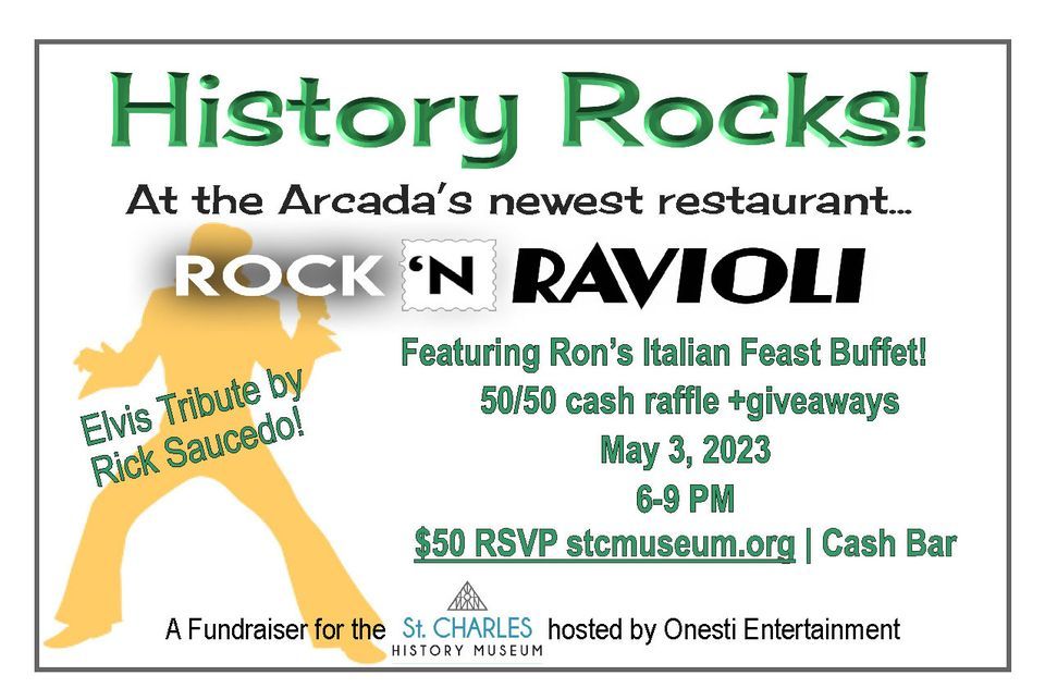 History Rocks! At the new Rock N Ravioli Restaurant at the Arcada ...
