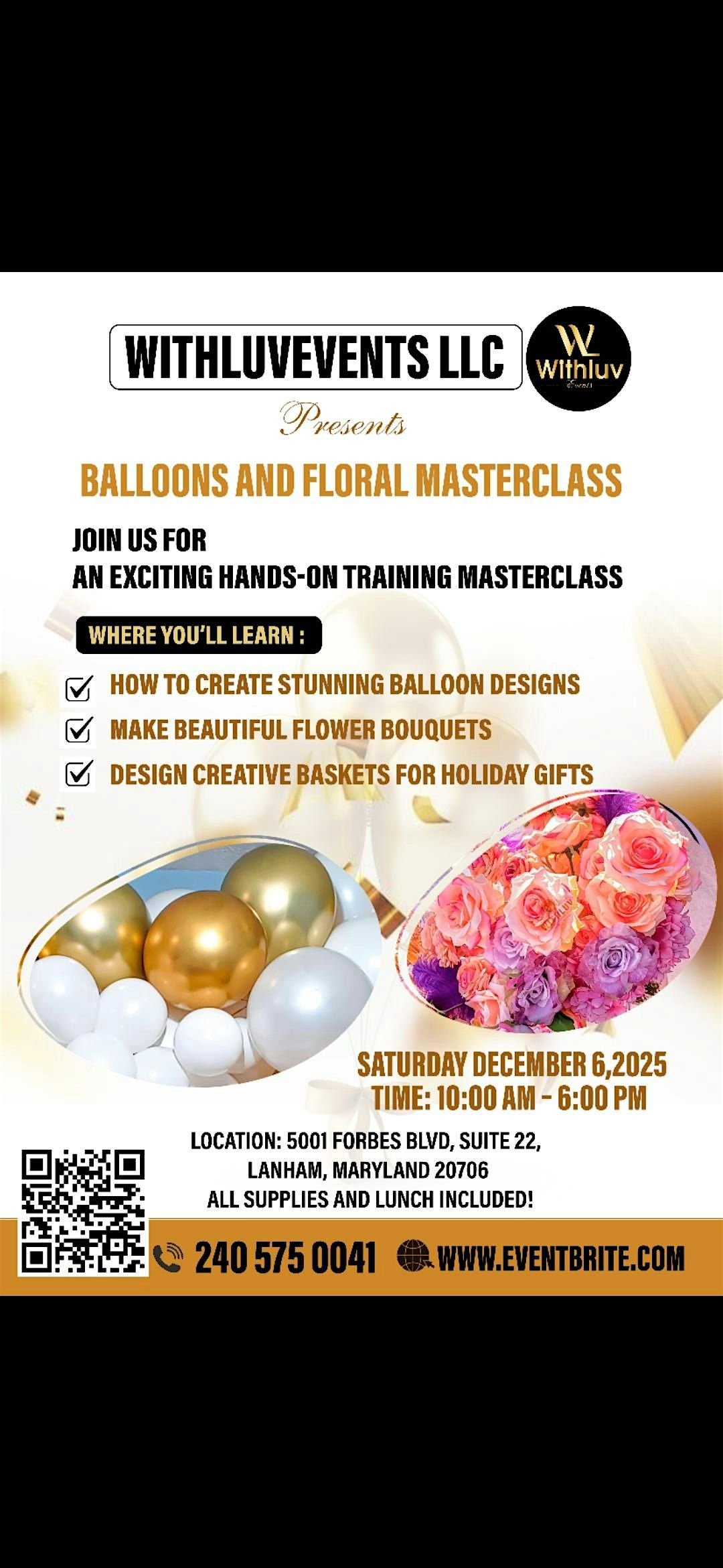 LUXURY BALLOONS AND FLORAL WORKSHOP