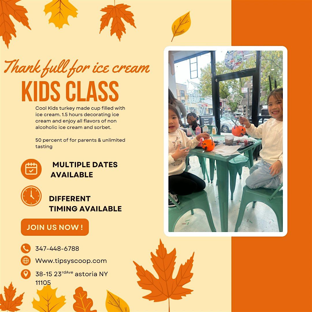 Kids Thankful Ice Cream Class