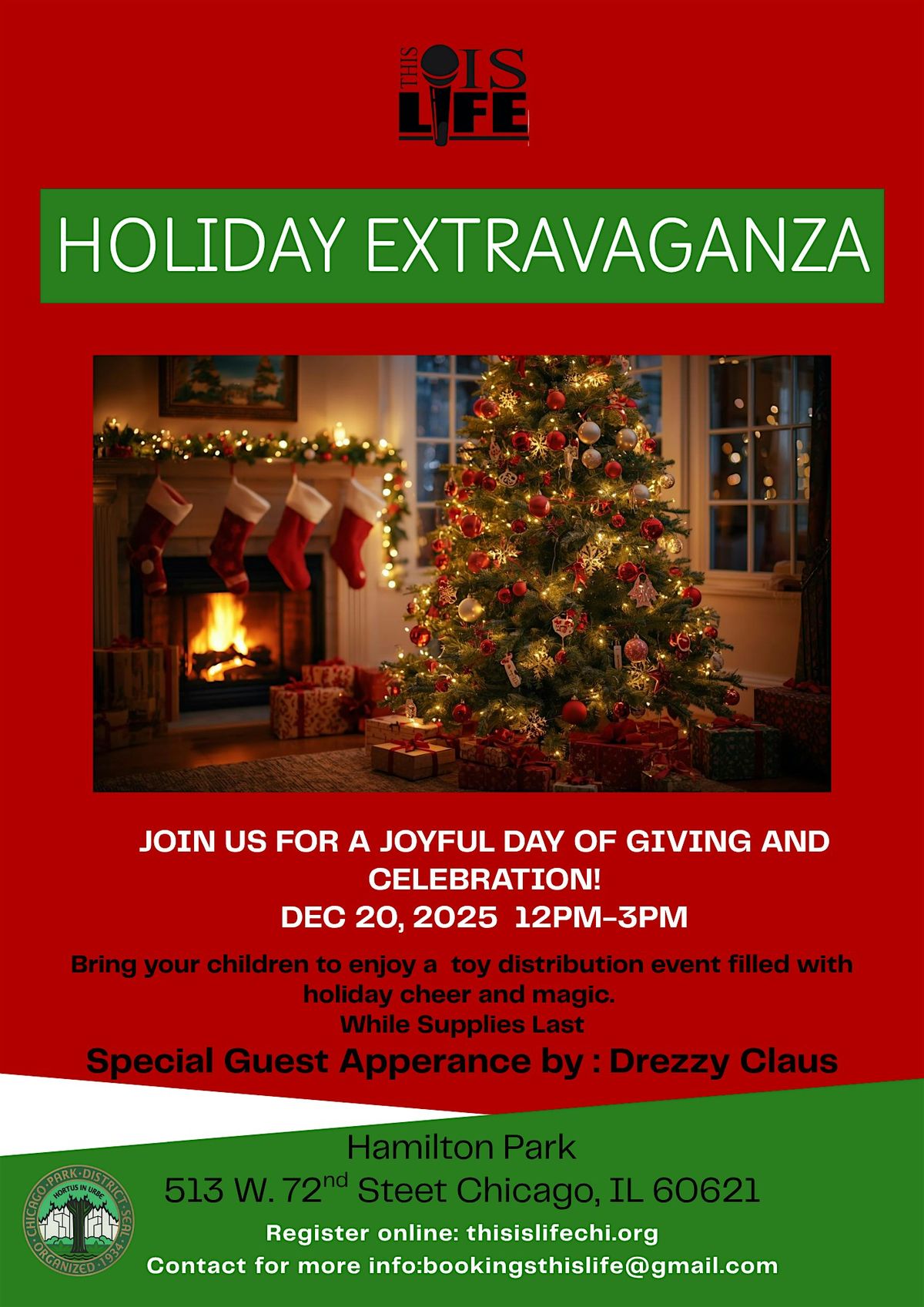 Holiday Extravaganza includes Toy Distribution