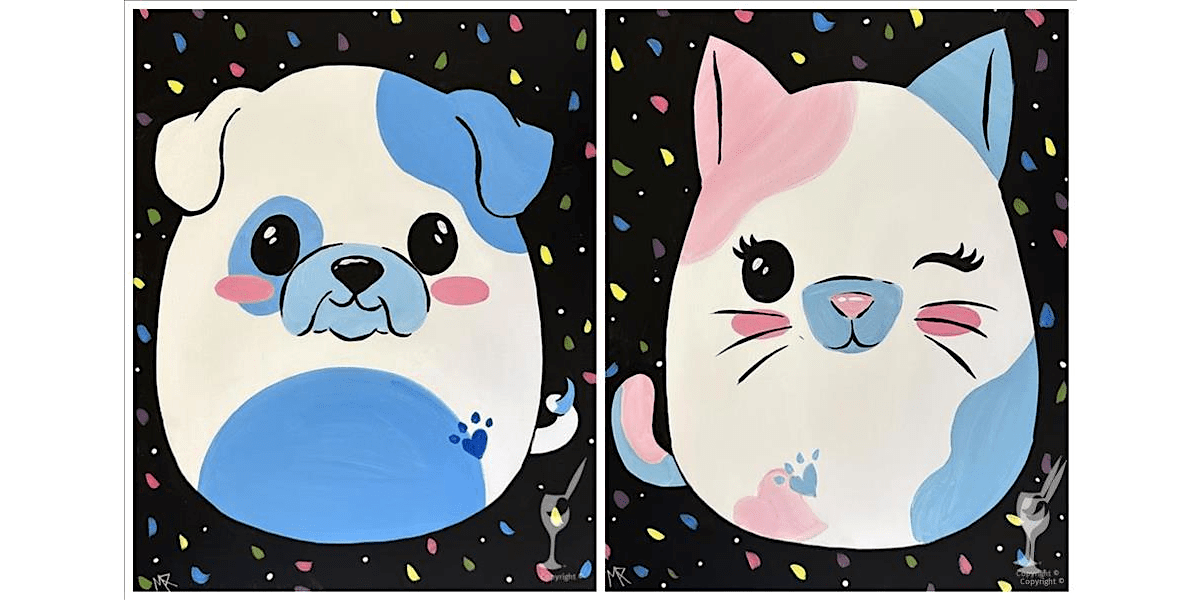 Squishy Puppy & Kitty - Paint and Sip in Houston | Classpop!\u2122