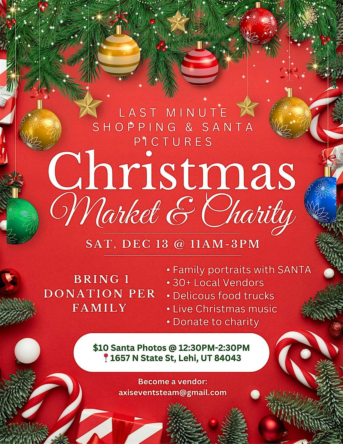 FREE Christmas Market and Charity drive
