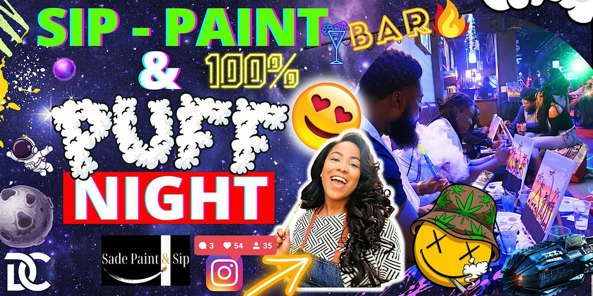 Paint & Puff on H Street | Sip & Paint Night in Washington, DC |Paint Night