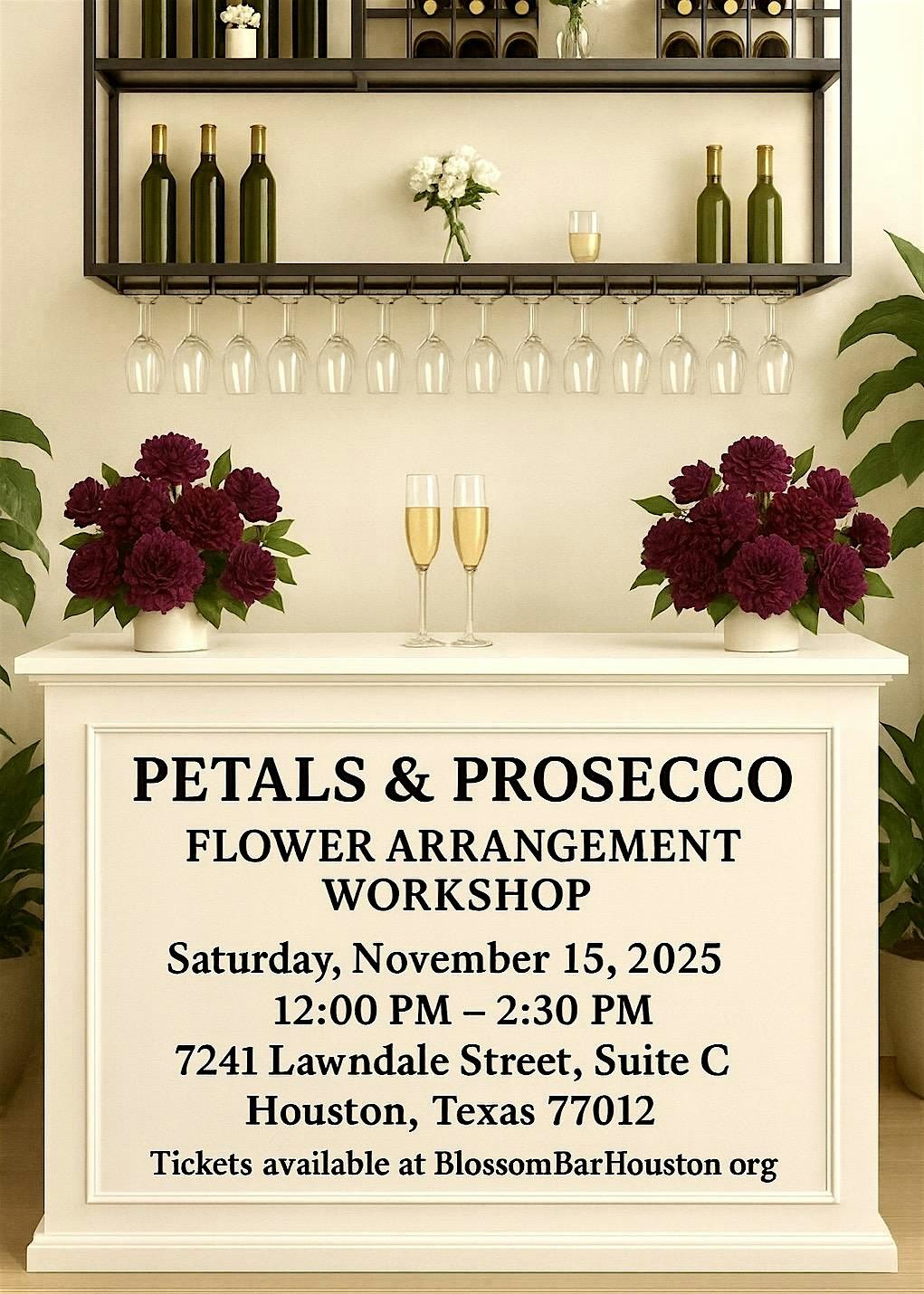 Petals & Prosecco Flower Arrangement Workshop