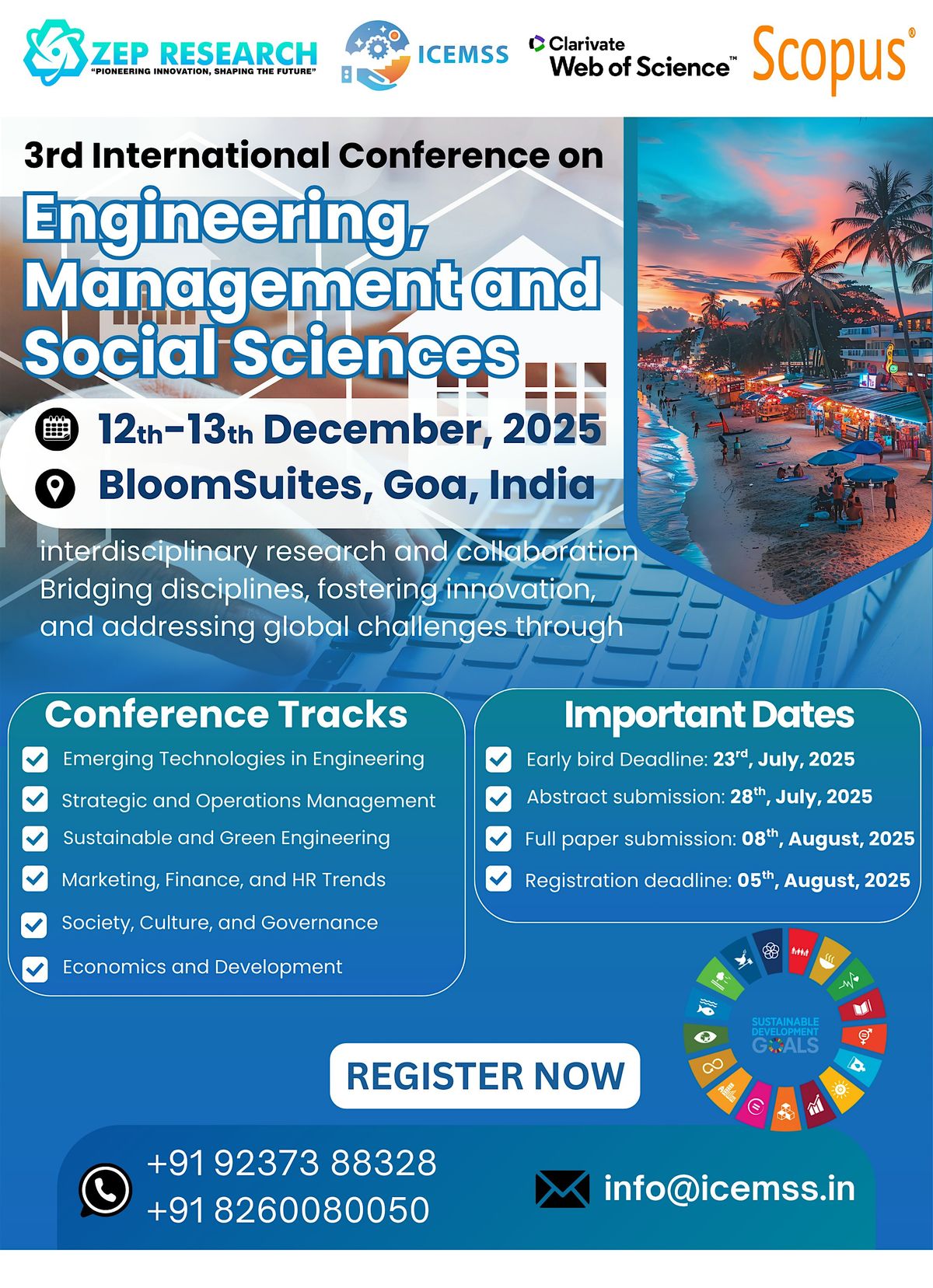 3rd International Conference on Engineering, Management and Social Sciences