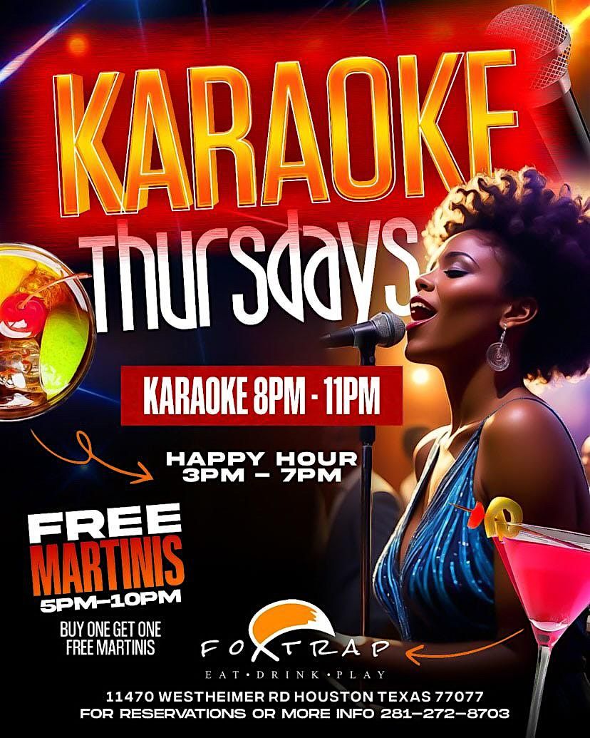 Karaoke on Thursdays | Buy One Get One Free Martinis |Hookah | Happy Hour |