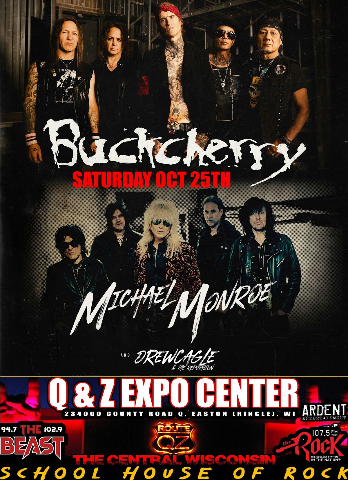 Buckcherry \/ Michael Monroe \/ with special guest Drew Cagle