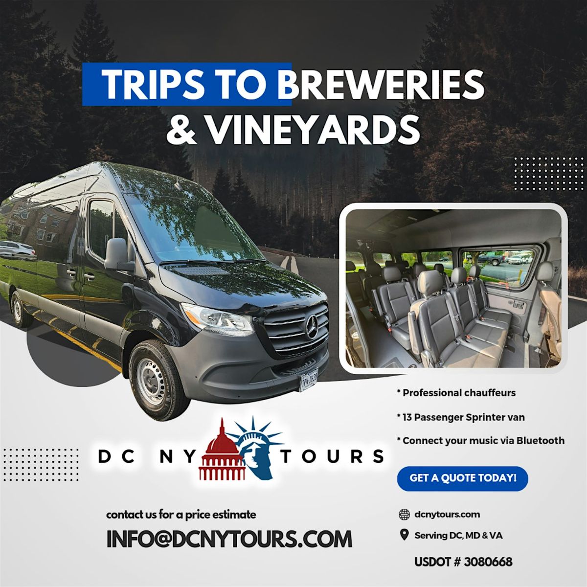 Shuttle to Vineyards in Virginia