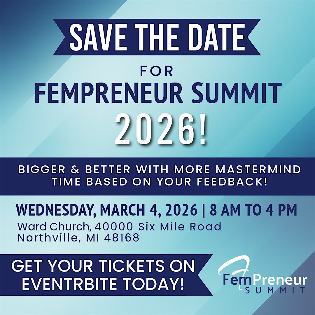 EXHIBITOR. FemPreneur Summit! Shift Your Script in '26!