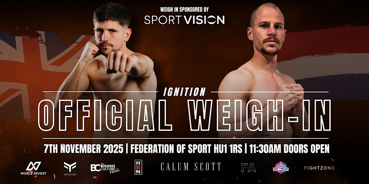 IGNITION OFFICIAL WEIGH-IN: Free Business Networking at Federation of Sport
