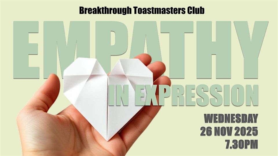 Breakthrough Toastmasters Nov 2025 Chapter Meeting!