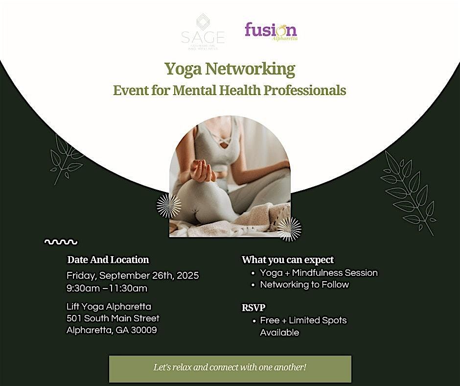 Mind-Body Connection: Yoga Networking Event for Mental Health Professionals