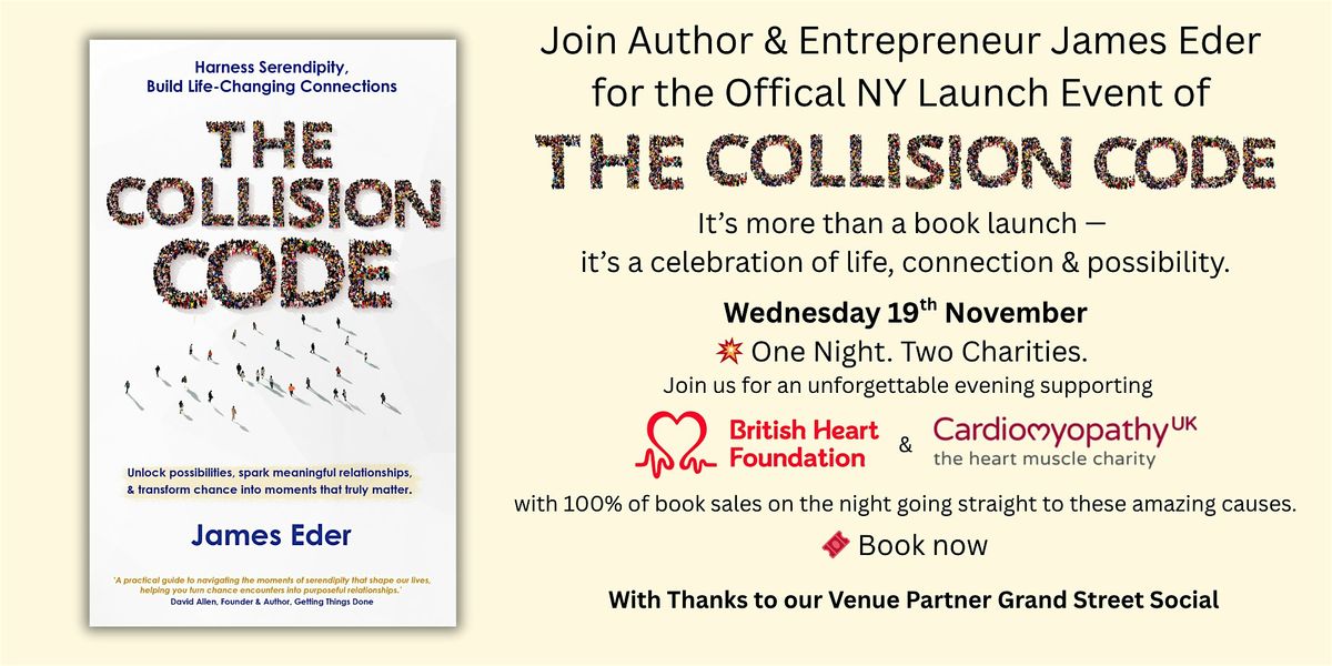 The Collision Code Book Launch & Heart Fundraiser NY