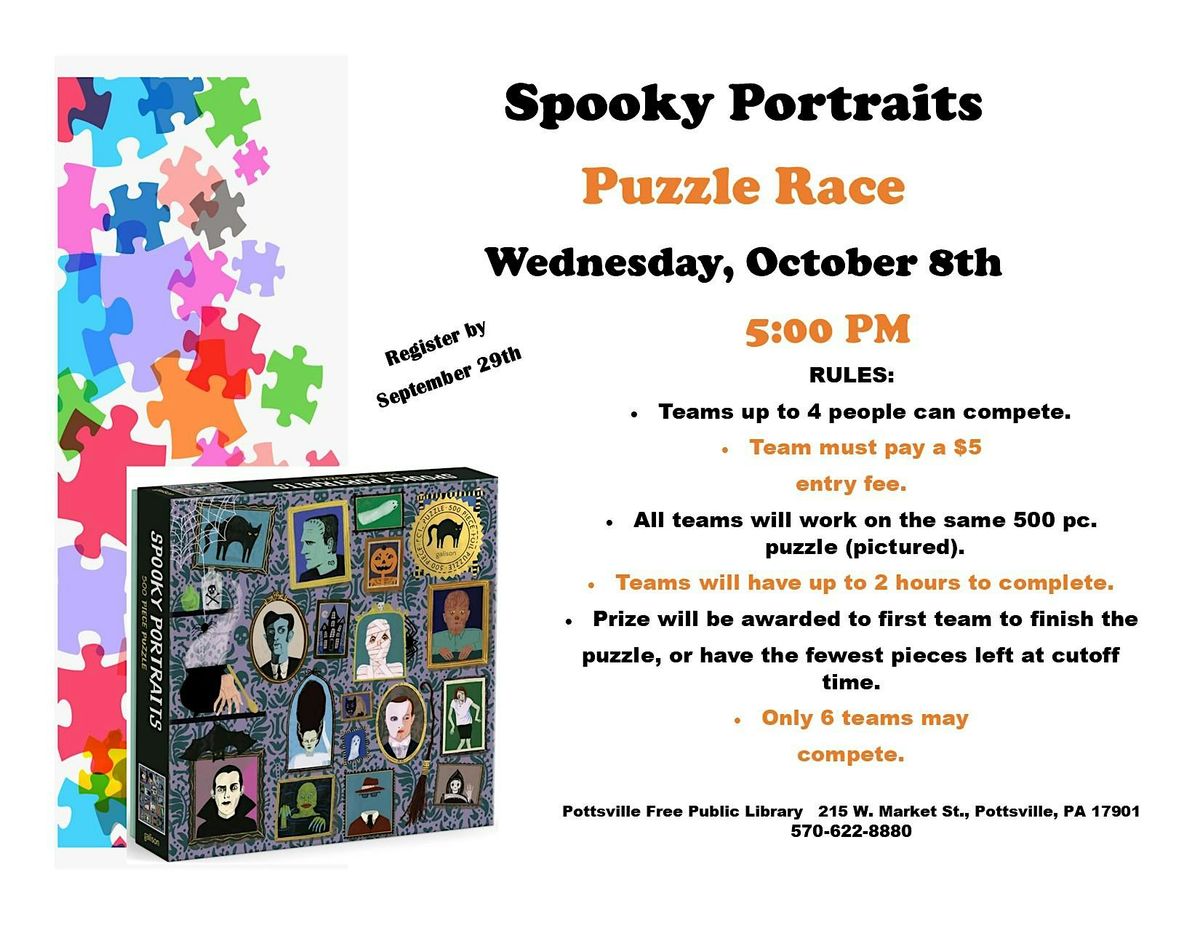 Spooky Portraits Puzzle Race