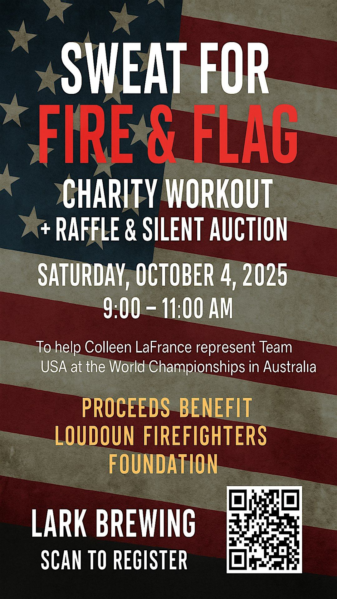 Sweat for Fire & Flag: Charity Workout & Raffle