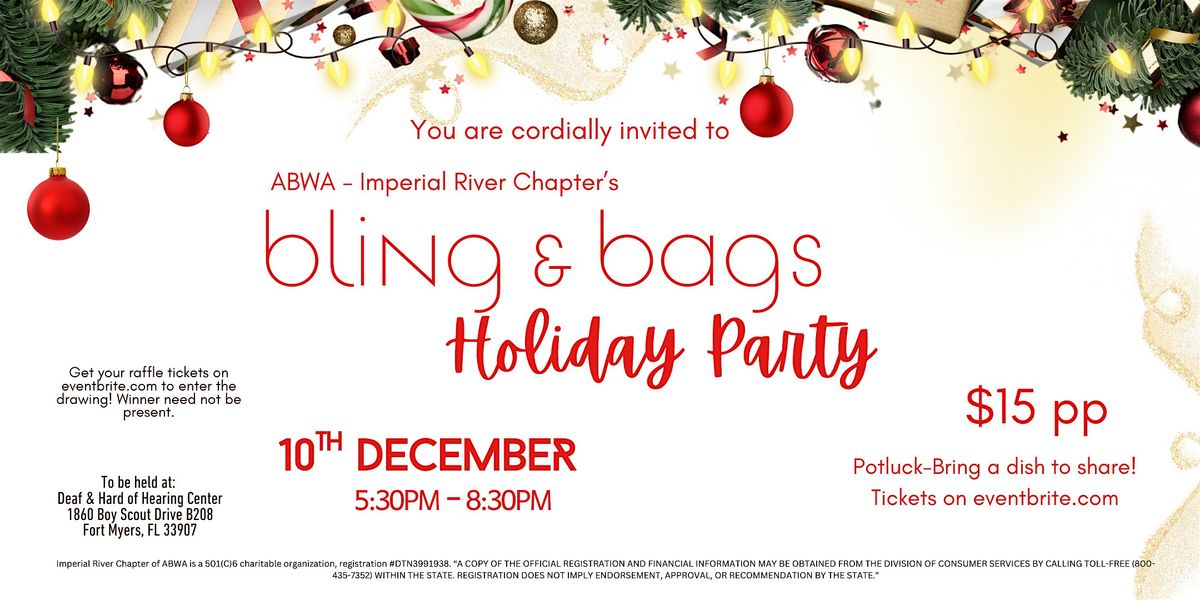 ABWA Imperial River's Bling & Bags Holiday Party