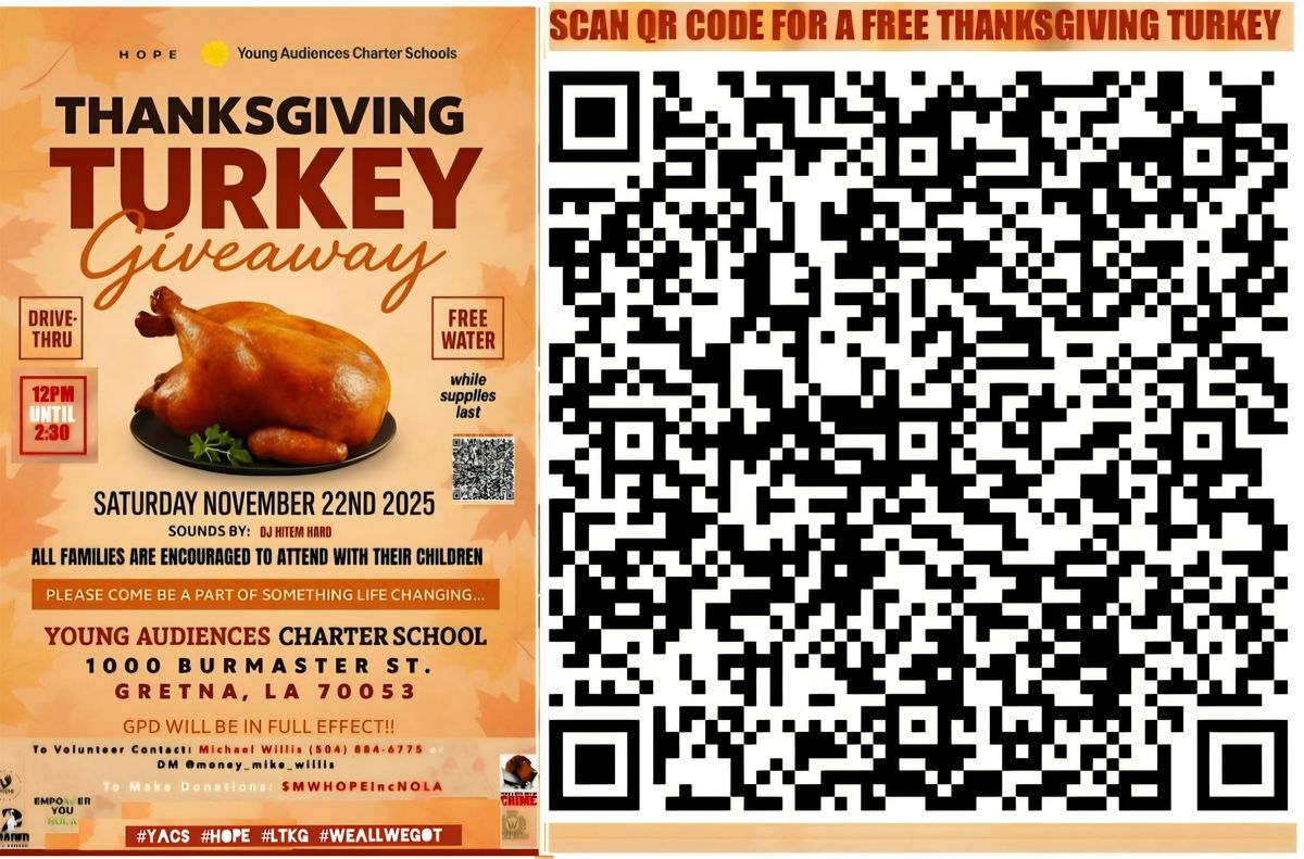 "HOPE" - YACS Annual Thanksgiving Turkeys Giveaway!