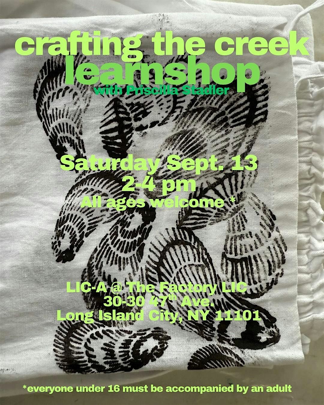 Crafting the Creek Learnshop with Priscilla Stadler