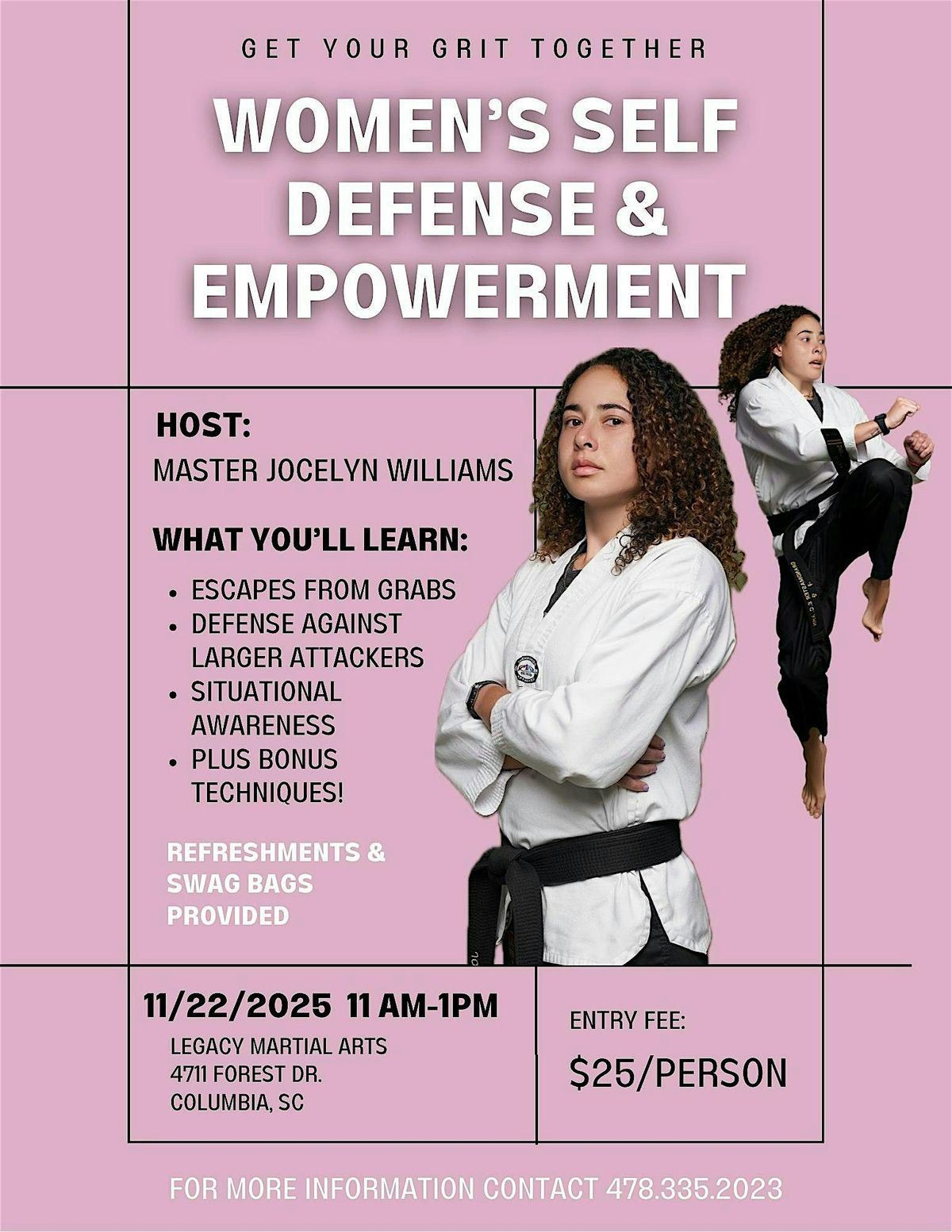 Women\u2019s Self Defense Workshop Columbia, SC