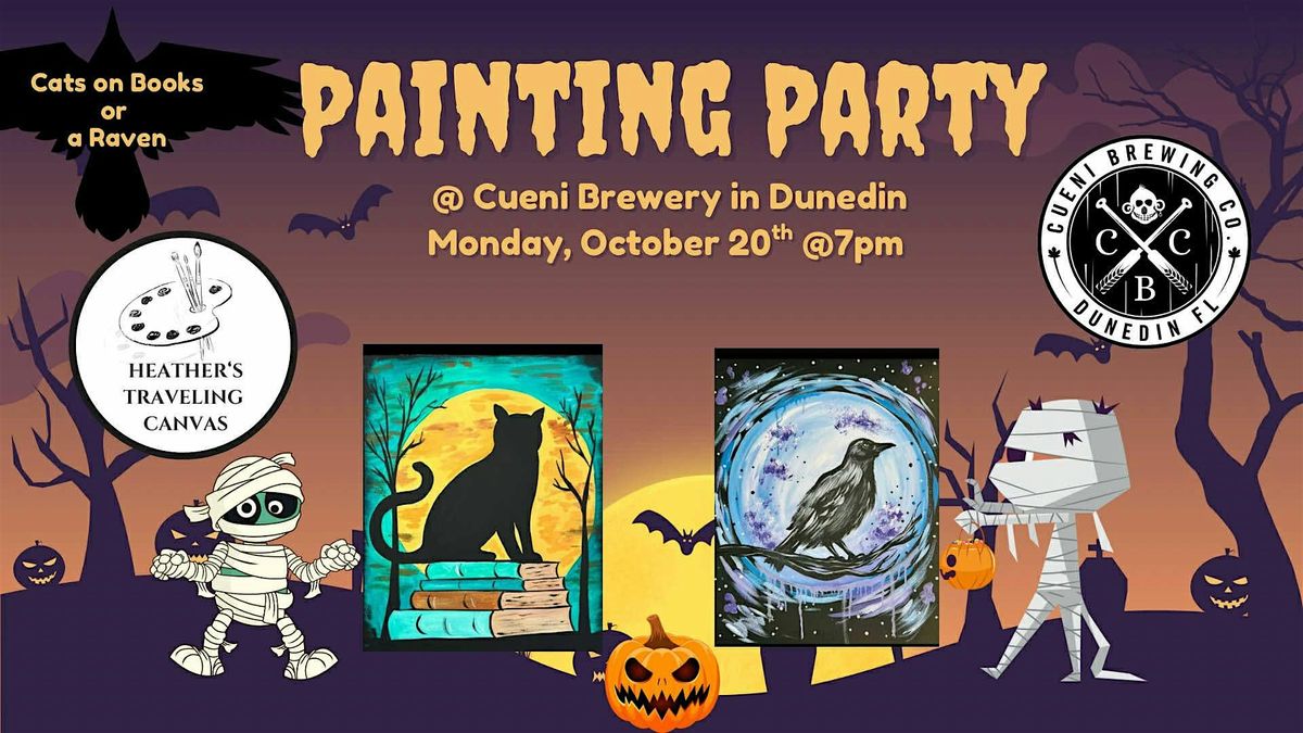 Cats and Bats at Cueni Brewing Co. A Painting Experience
