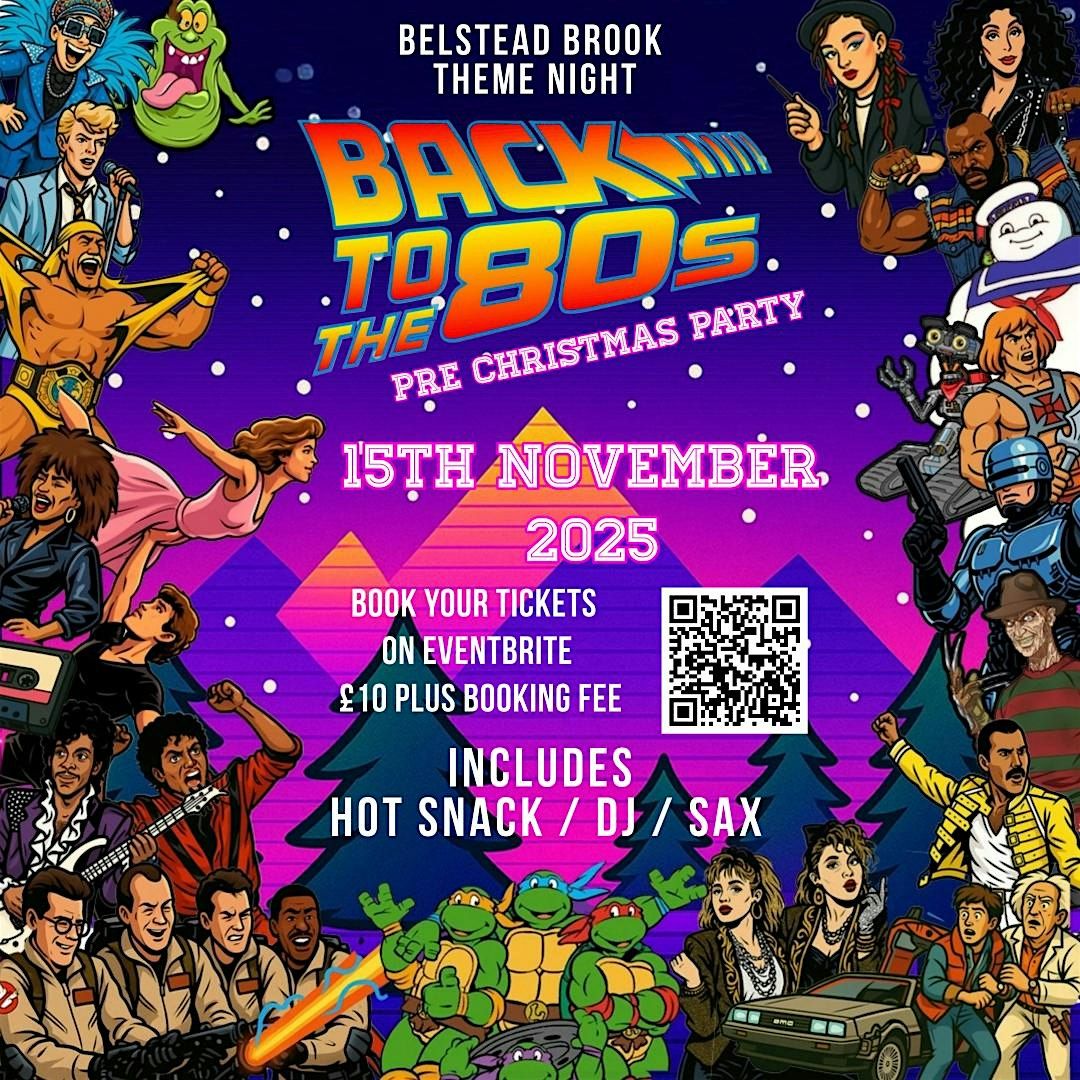 Back to the 80s Theme Night 15th November 2025