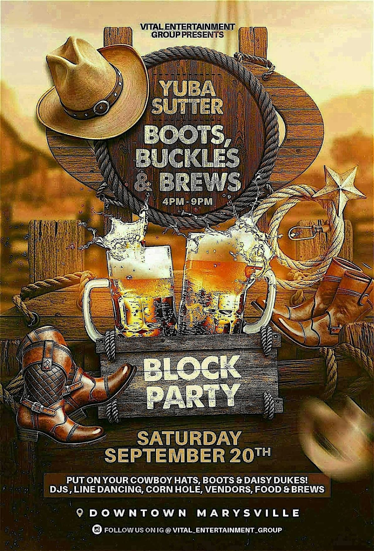 Yuba Sutter Boots, Buckles , & Brews