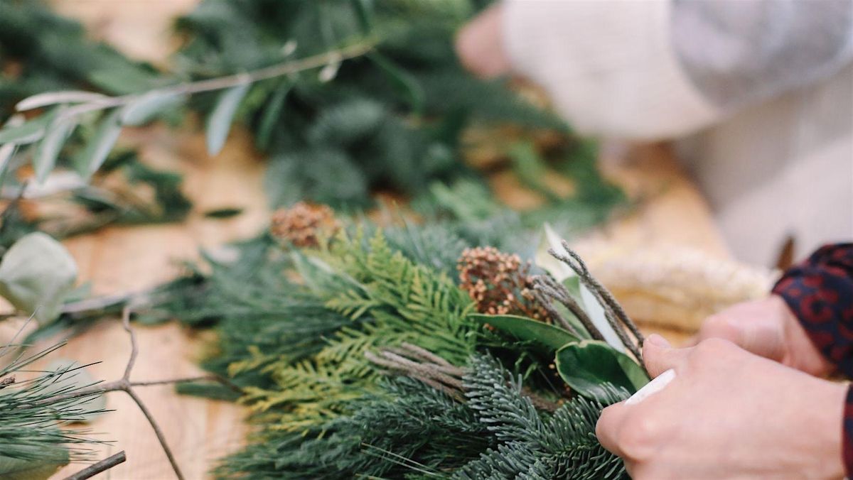 Luxury Christmas Wreath Making at Honky Tonk Wine Library