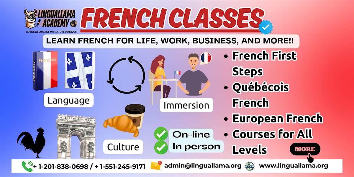 Intro to French | First Steps | 6-week program | In person or Online