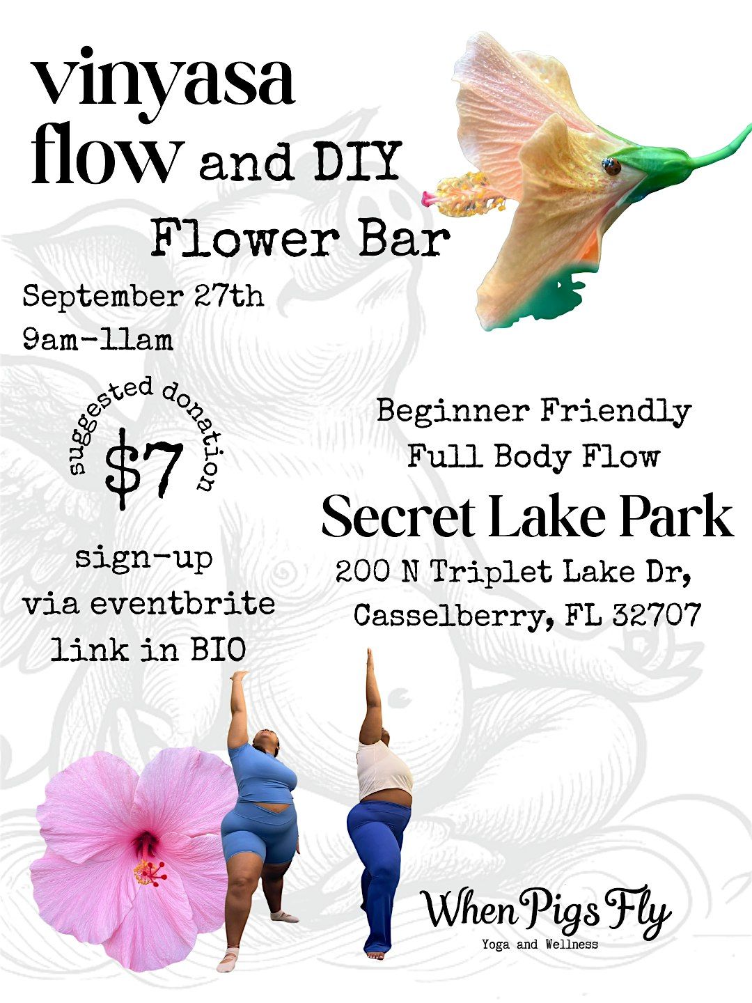Vinyasa Yoga in The Park w\/ DIY Bouquet Bar
