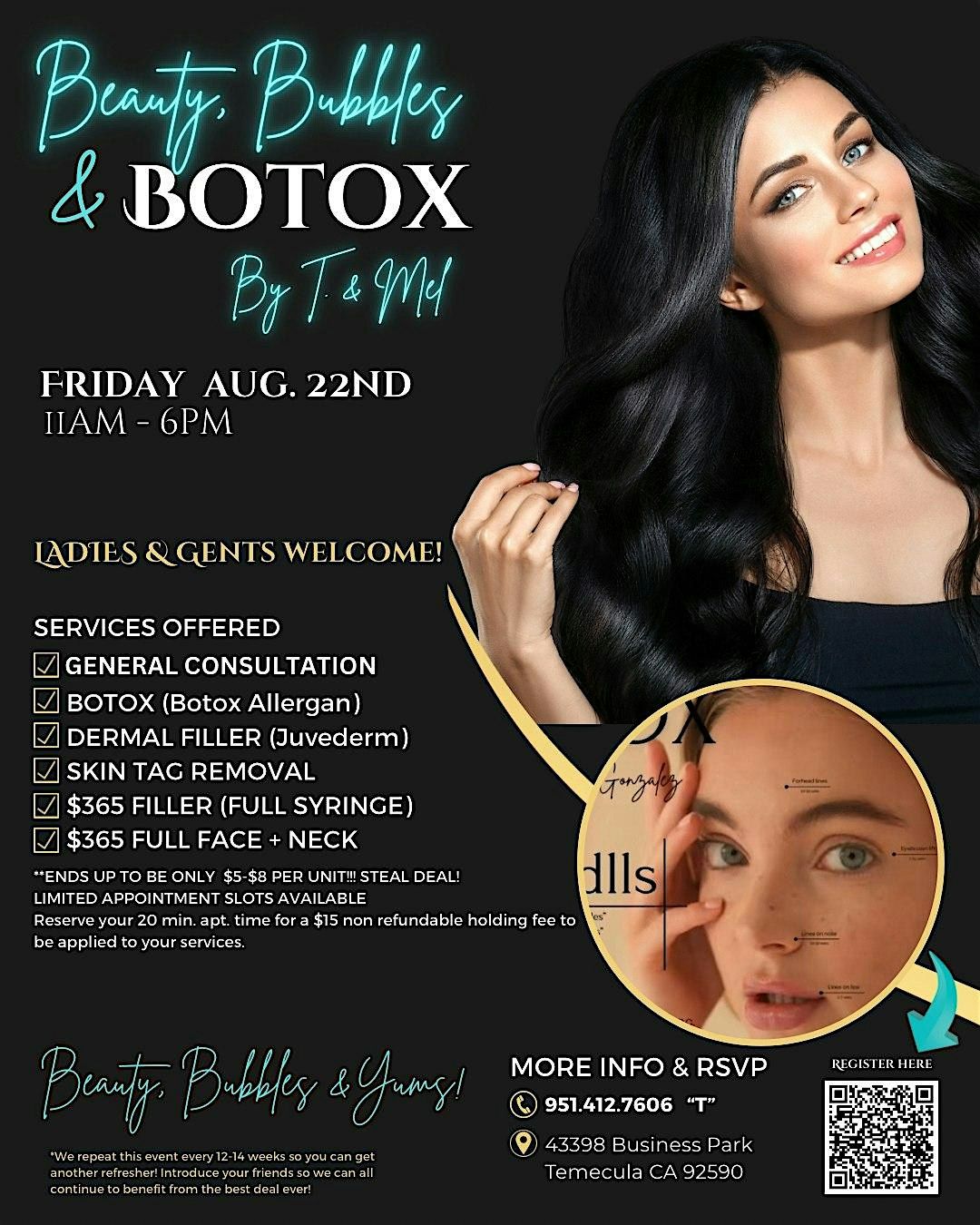 Beauty, Bubbles & Botox by T & Mel