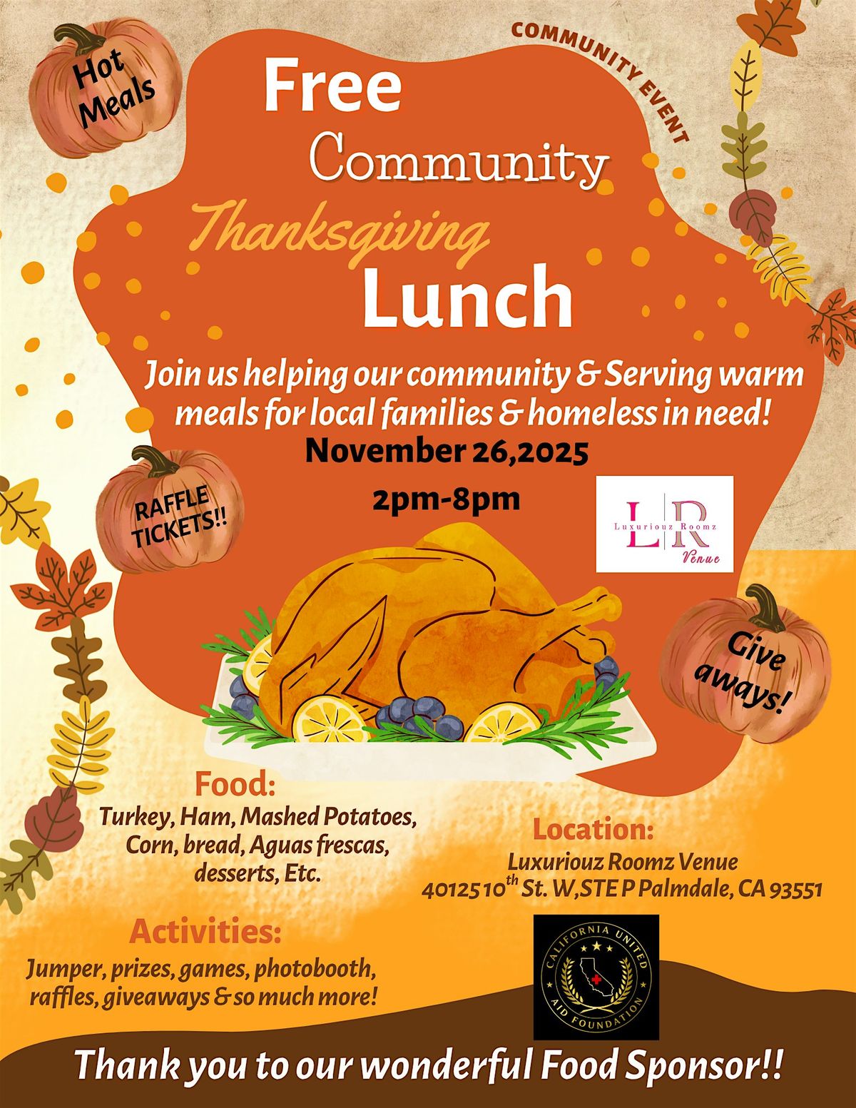 Free Thanksgiving Lunch\/Dinner