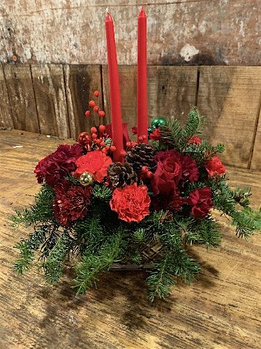 Flower arrangement and sip party