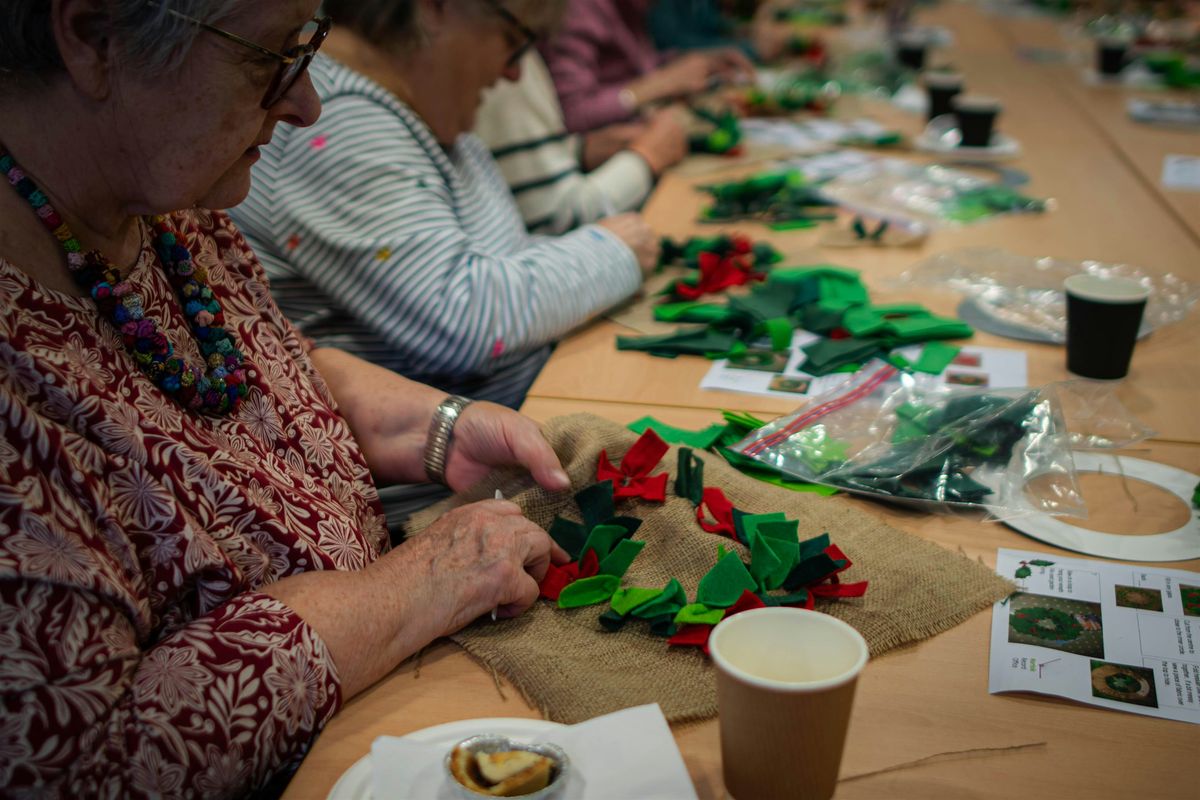 Rag rug wreath - in-person adult craft workshop
