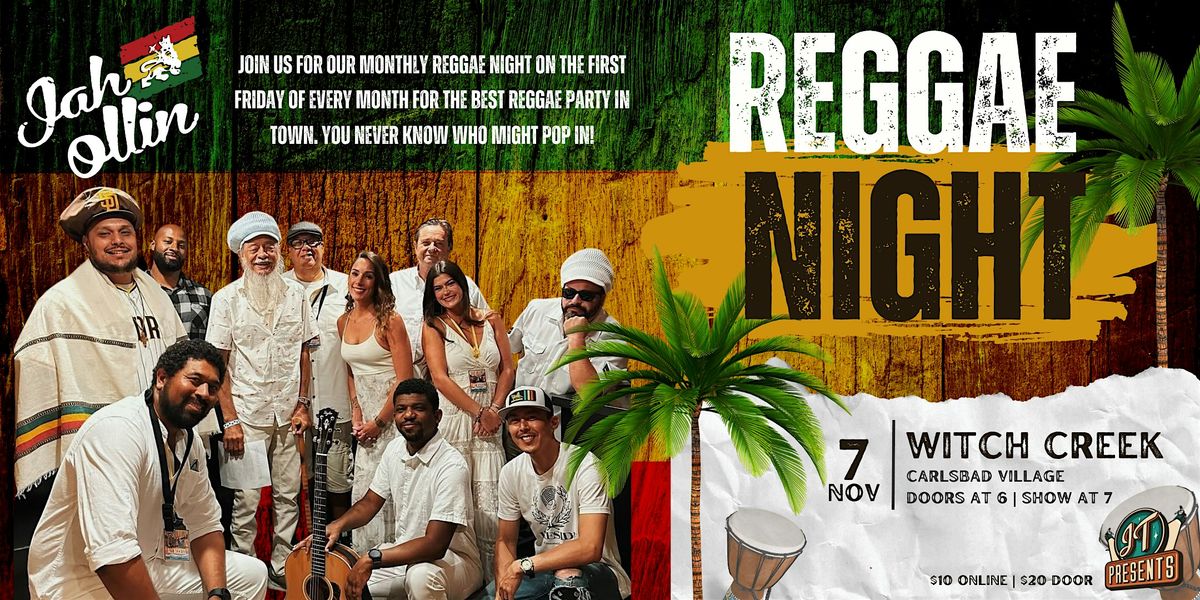 JT Presents: First Friday's Reggae Night with Jah Ollin