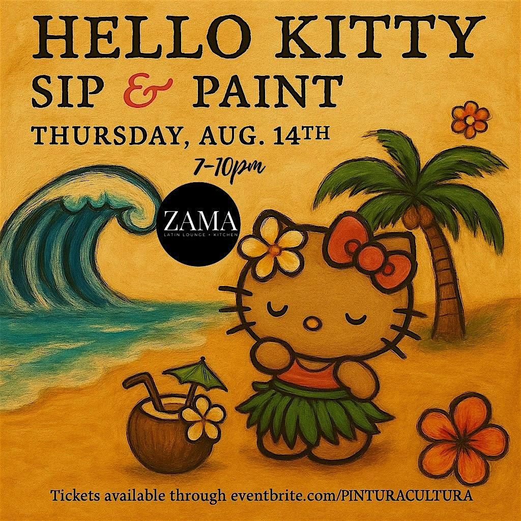 Tropical Hello Kitty Sip & Paint