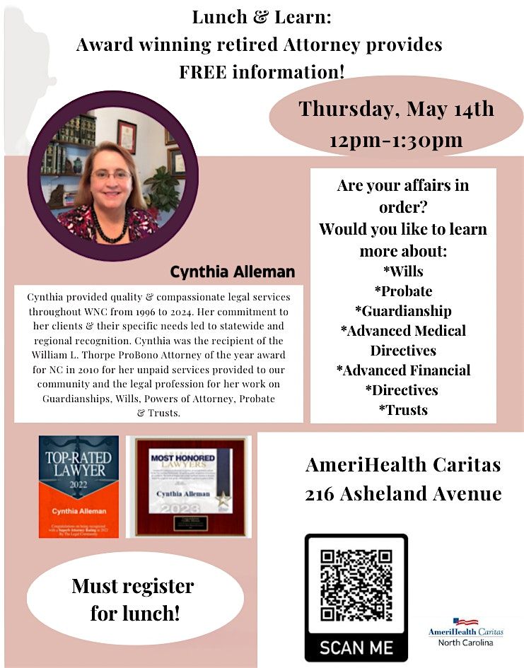 LUNCH N' LEARN: Are Your Affairs in Order?  (FREE - Register for Lunch)