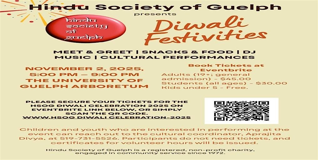Hindu Society of Guelph- Diwali Festivities 2025