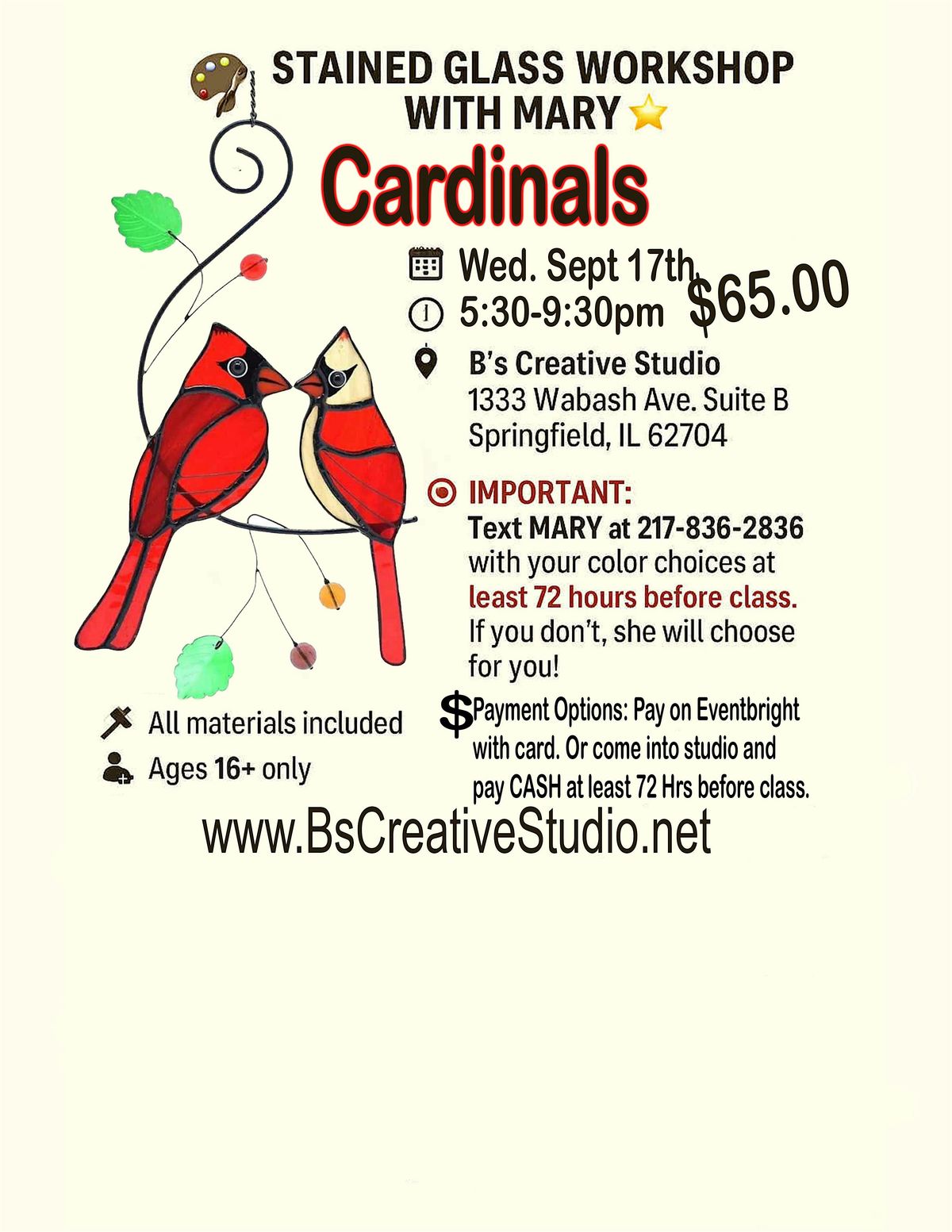 Cardinal Stained Glass