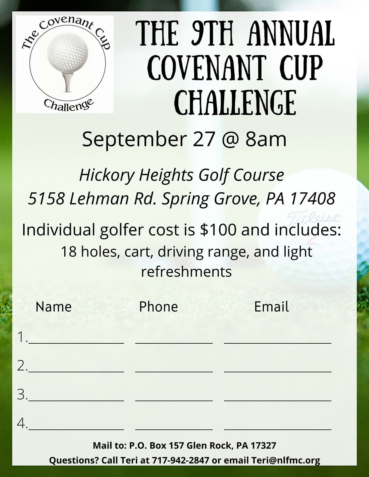 9th Annual Covenant Cup Challenge