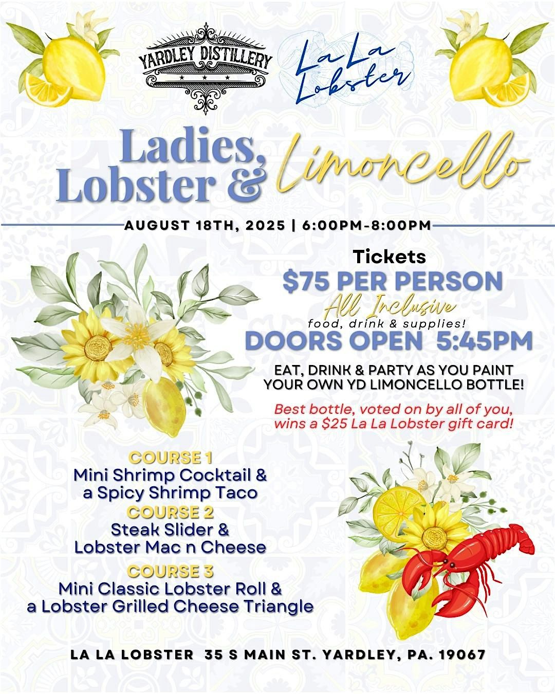Ladies, Lobster & Limoncello
