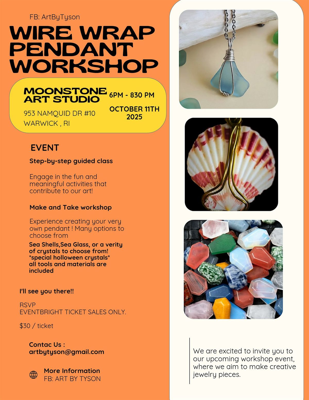Wire Wrap Pendant workshop