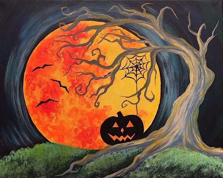 Encore Paint & Sip - Halloween Moon 2.0